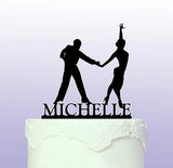 Personalised Latin Dancers Acrylic Cake Topper