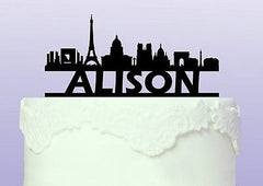 Personalised Paris Acrylic Cake Topper