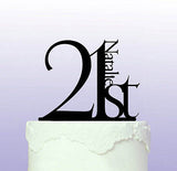 Elegant 21st Birthday Cake Topper