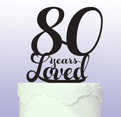 Beautiful 80th Cake Topper