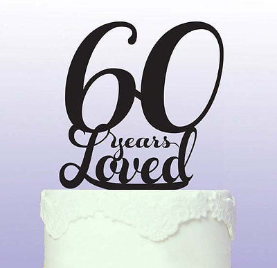 Beautiful 60th Cake Topper