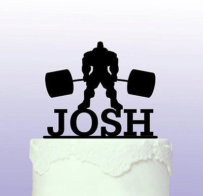 Personalised Body Builder Cake Topper