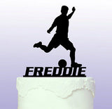 Personalised Footballer Cake Topper - football