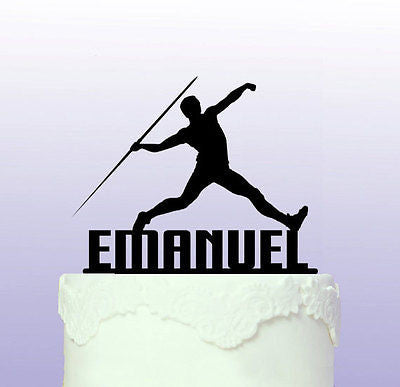 Personalised Javelin Cake Topper