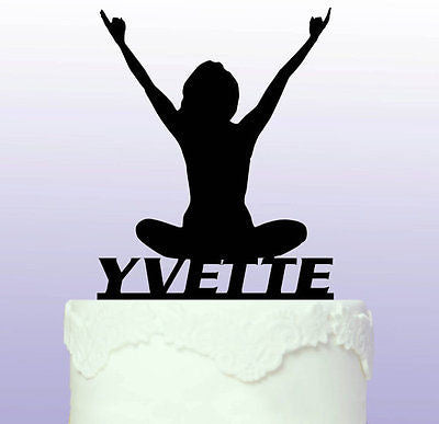 Personalised Yoga Acrylic Cake Topper