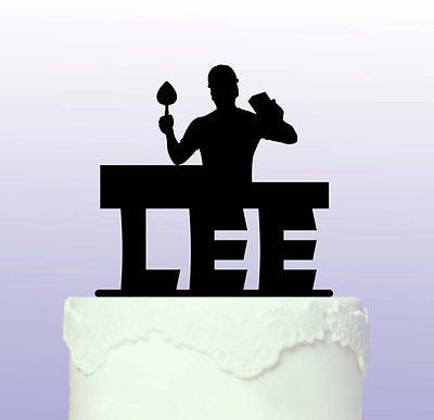 Personalised Bricklaying Cake Topper