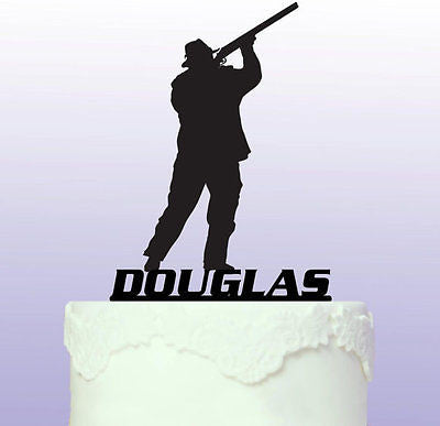 Personalised Shotgun - Shooting Cake Topper