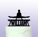 Personalised Gymnastics Beam Cake Topper gym gymnast