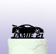 Car - Drifting - Sportscar Personalised Cake Topper