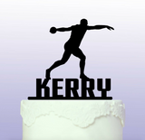 Personalised Discus Athlete Cake Topper