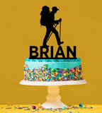 Personalised Rambler Acrylic Cake Topper - Walker - Hiking