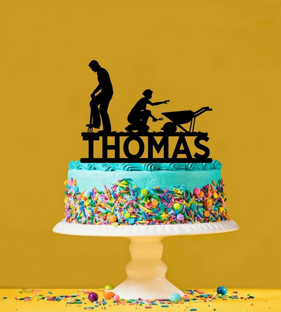 Personalised Gardening Acrylic Cake Topper - Gardener